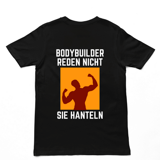 BODYBUILDER REDEN NICHT Premium Oversize Shirt (Backprint)